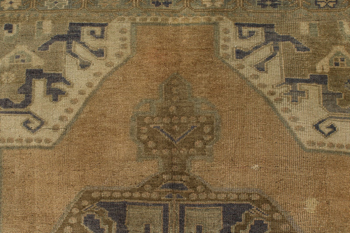 5x7 Gray and Beige Turkish Tribal Rug