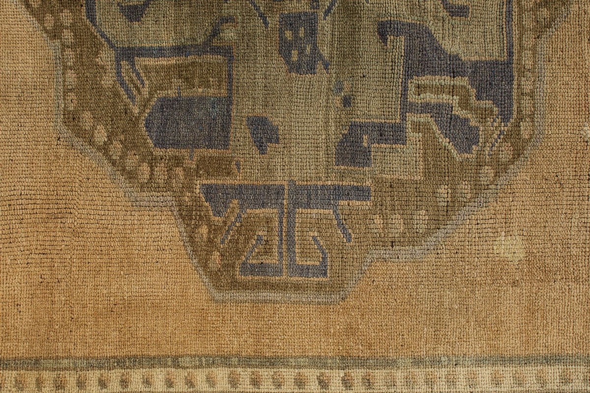 5x7 Gray and Beige Turkish Tribal Rug