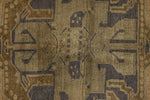 5x7 Gray and Beige Turkish Tribal Rug