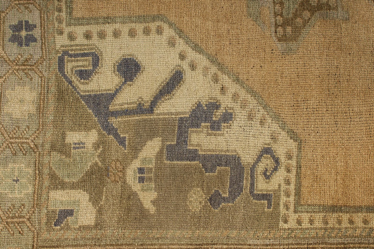 5x7 Gray and Beige Turkish Tribal Rug