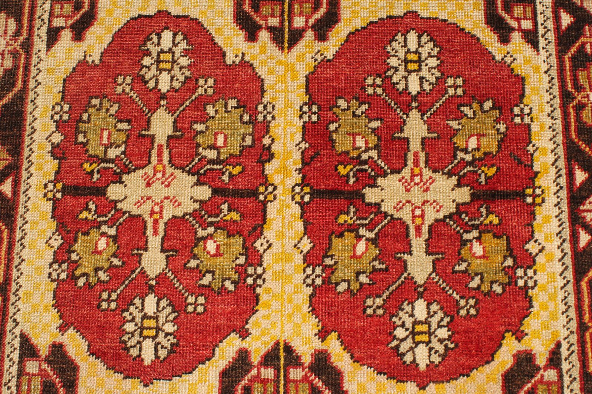 4x6 Gold and Brown Turkish Tribal Rug