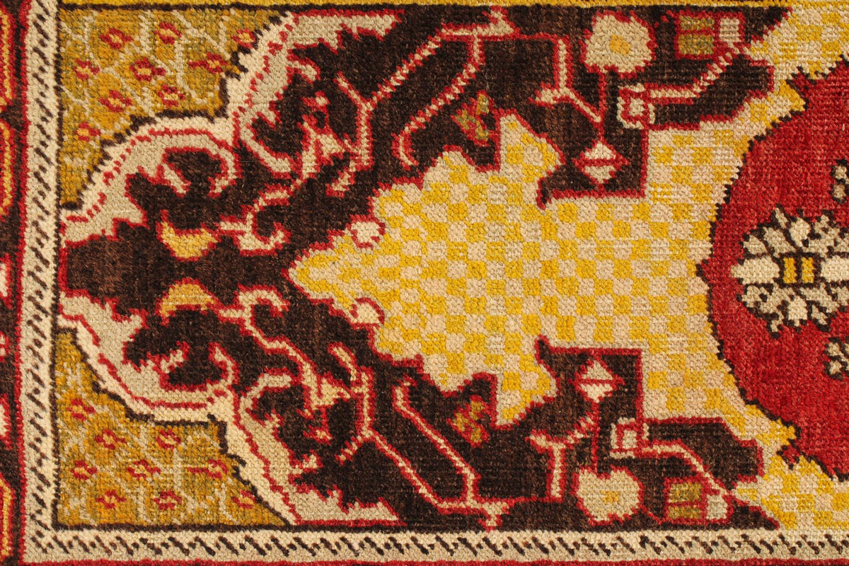 4x6 Gold and Brown Turkish Tribal Rug