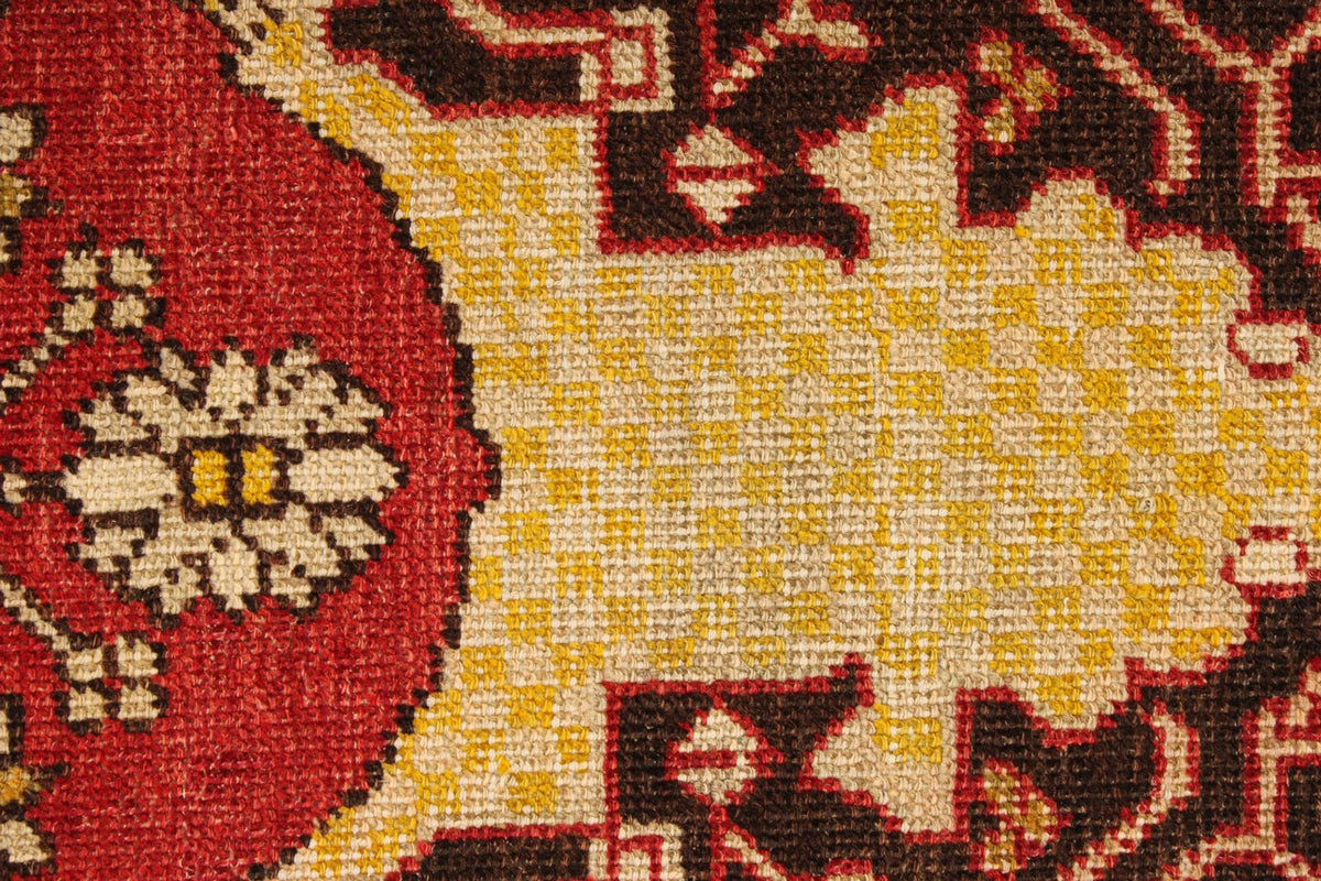 4x6 Gold and Brown Turkish Tribal Rug
