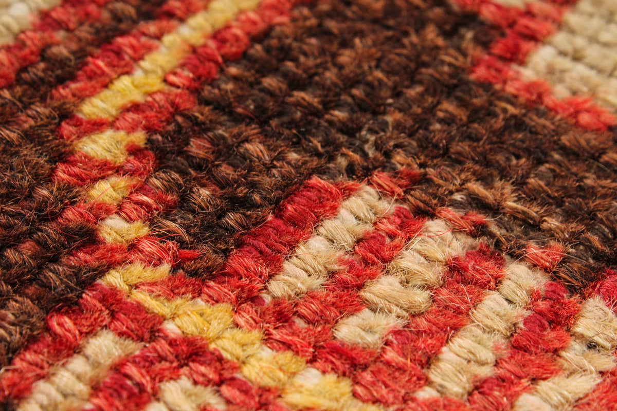 4x6 Gold and Brown Turkish Tribal Rug
