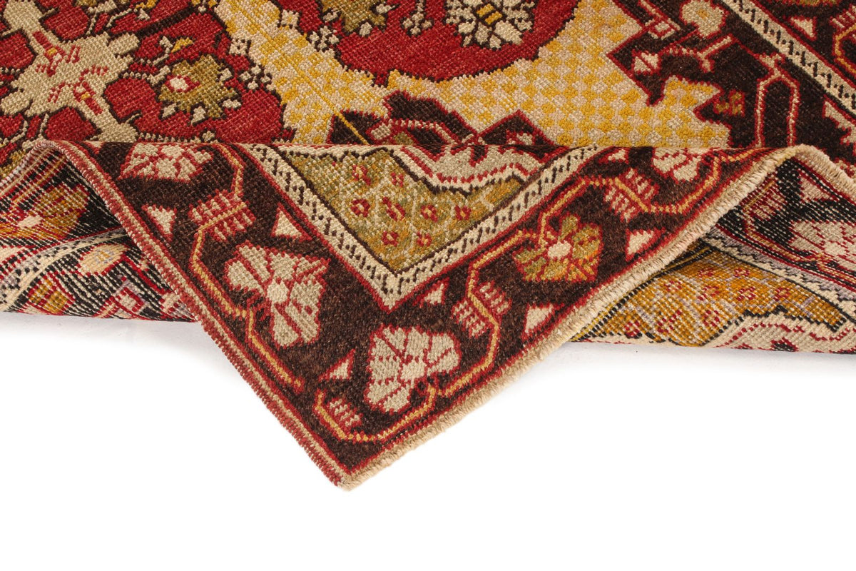 4x6 Gold and Brown Turkish Tribal Rug