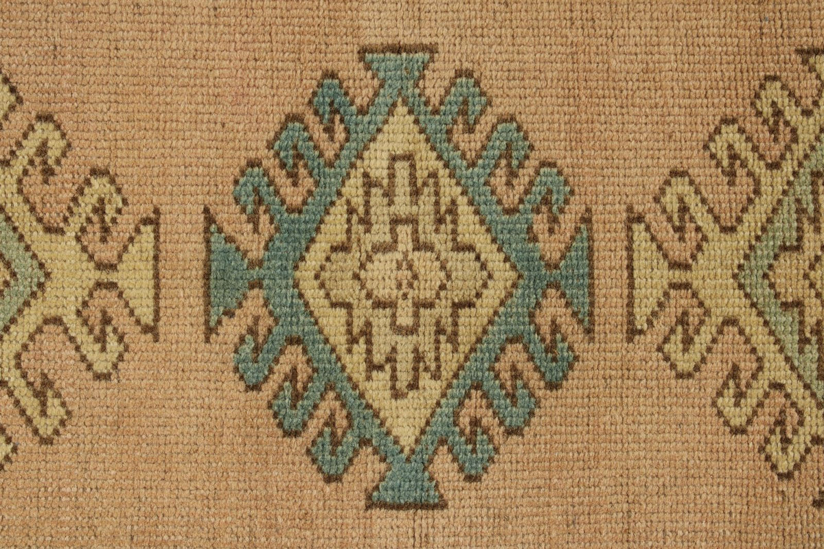 3x15 Pink and Green Turkish Tribal Runner