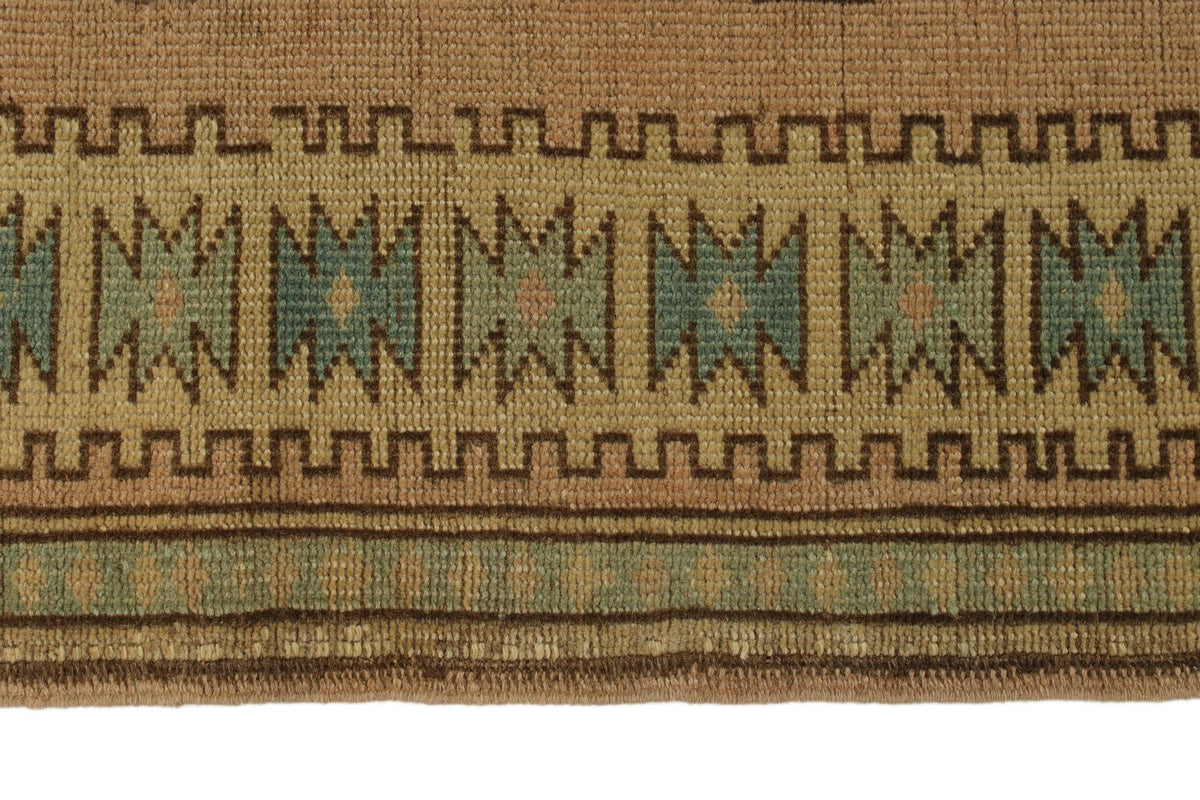 3x15 Pink and Green Turkish Tribal Runner