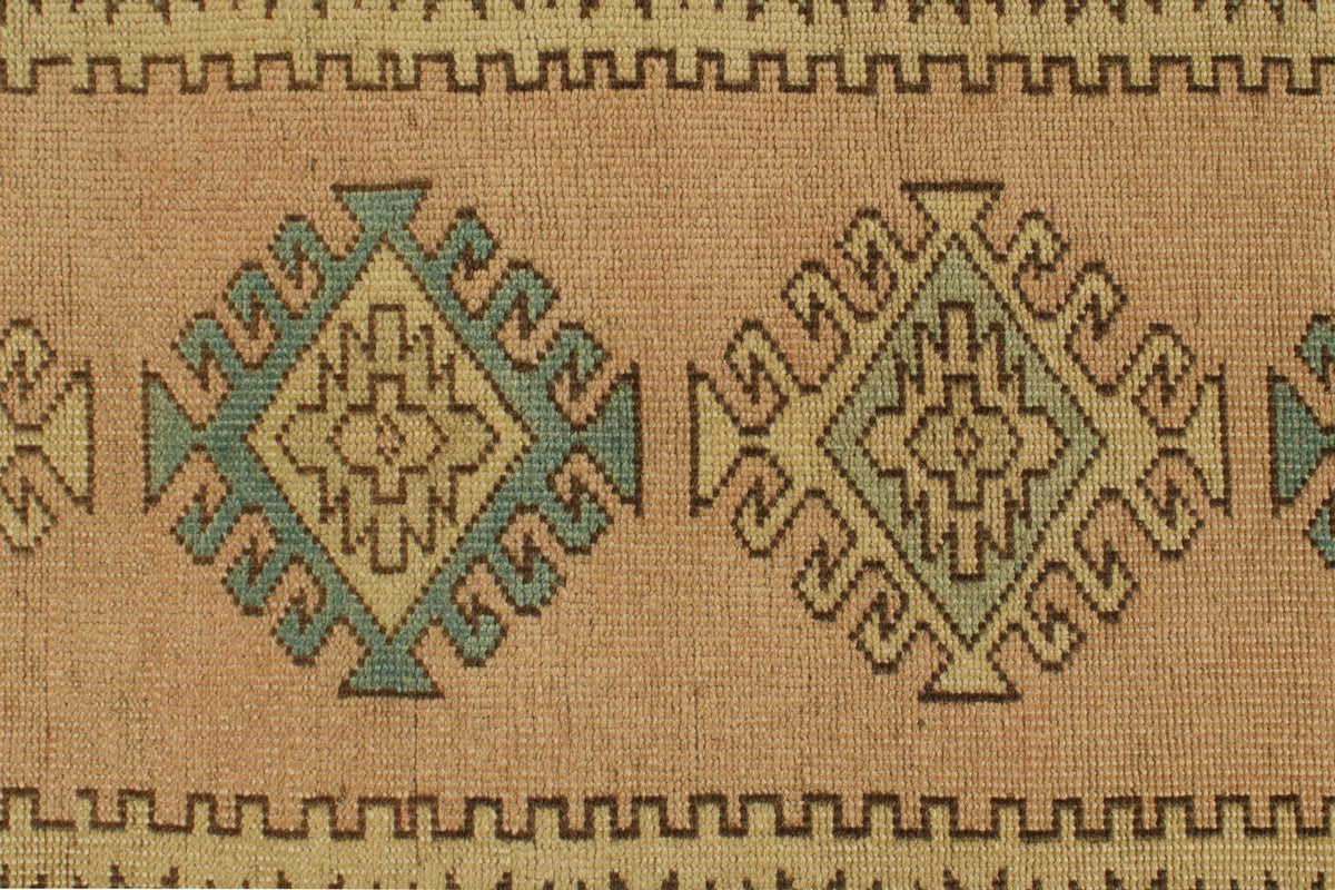 3x15 Pink and Green Turkish Tribal Runner