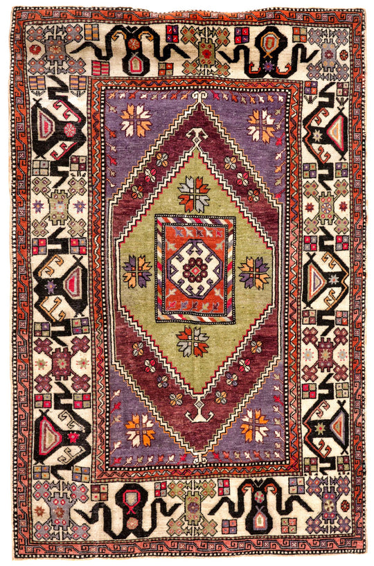 6x9 Multicolor Turkish Tribal Rug