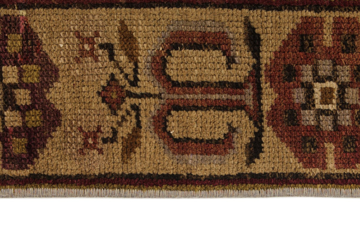 4x7 Purple and Brown Turkish Tribal Rug