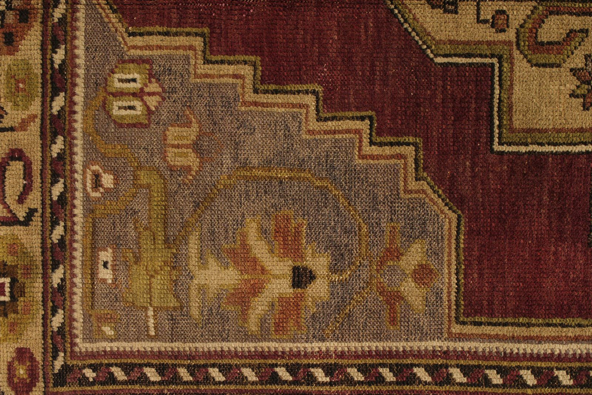 4x7 Purple and Brown Turkish Tribal Rug