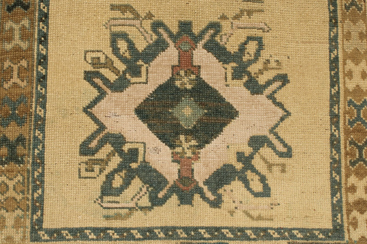 3x8 Ivory Turkish Tribal Runner