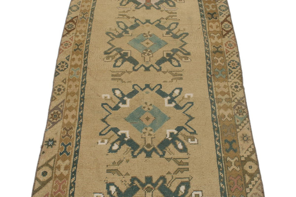 3x8 Ivory Turkish Tribal Runner