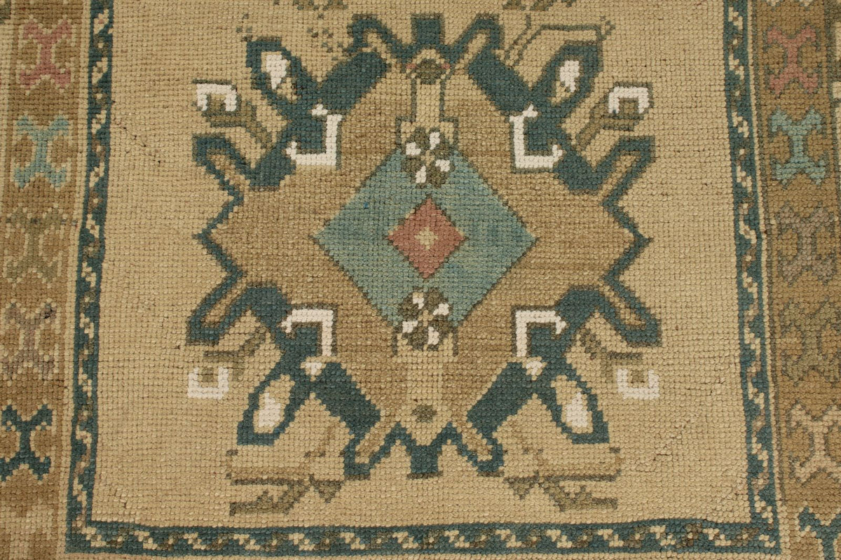 3x8 Ivory Turkish Tribal Runner