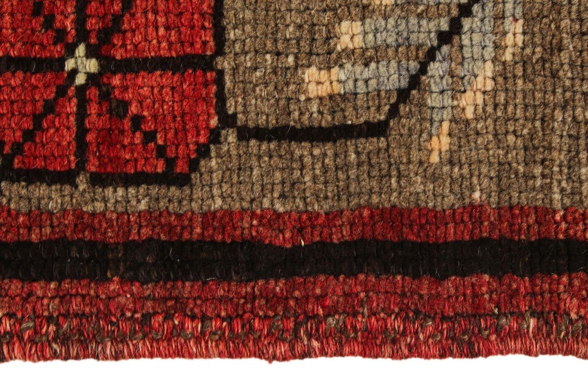 5x10 Red and Gray Turkish Tribal Runner