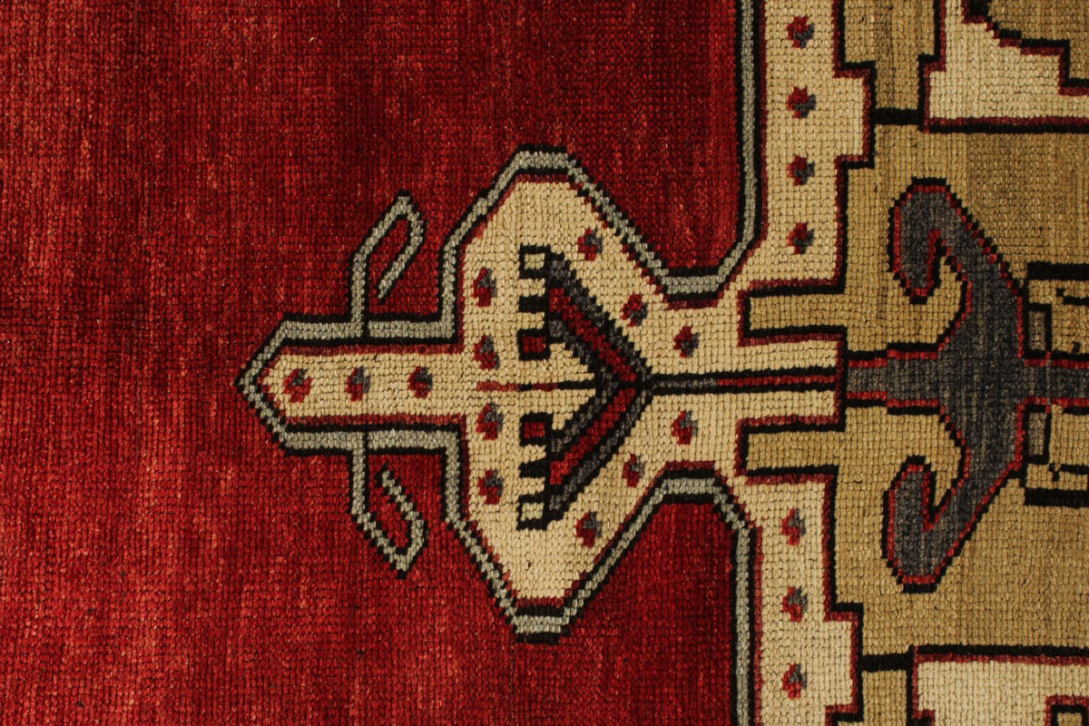 5x10 Red and Gray Turkish Tribal Runner