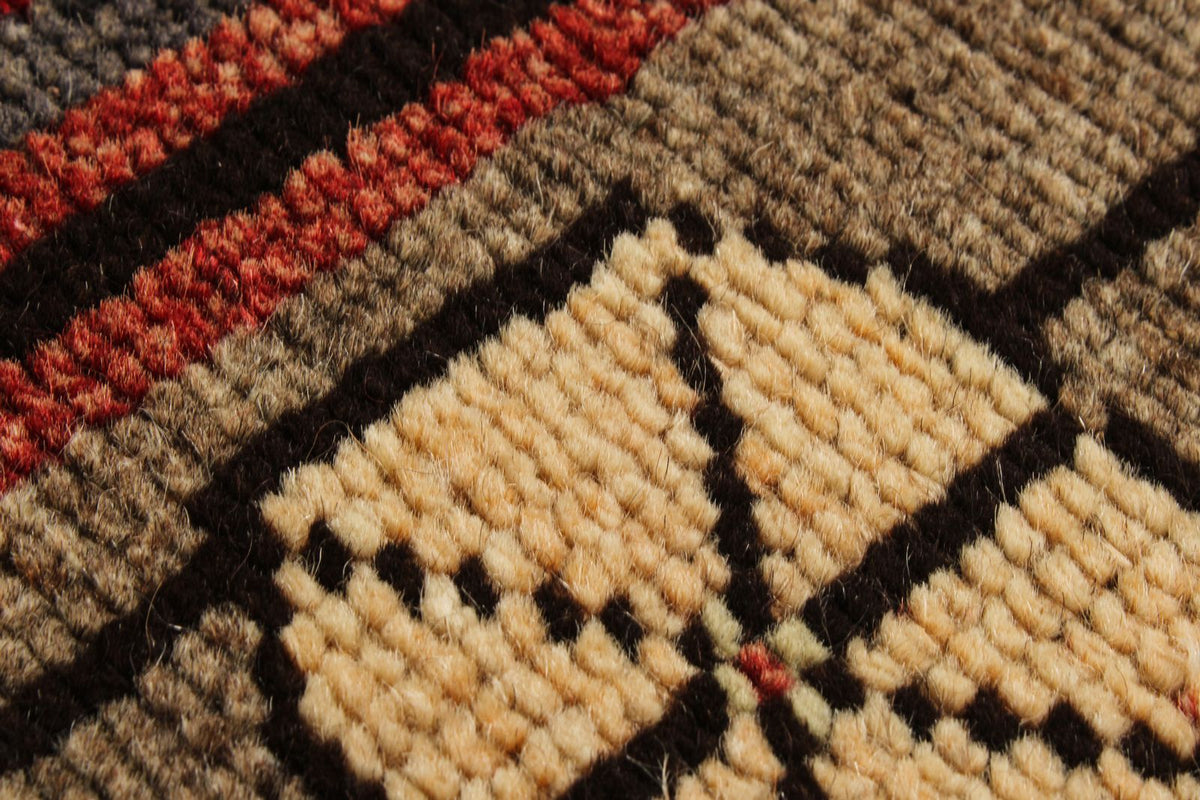 5x10 Red and Gray Turkish Tribal Runner