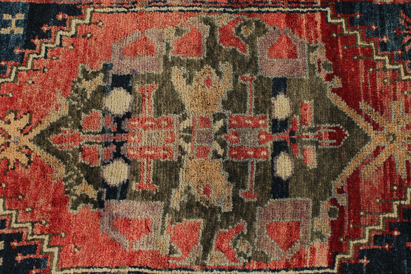 4x11 Multicolor and Ivory Turkish Tribal Runner