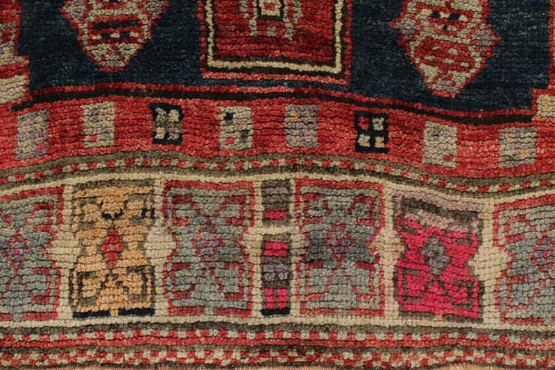 4x11 Multicolor and Ivory Turkish Tribal Runner