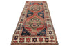 4x11 Multicolor and Ivory Turkish Tribal Runner