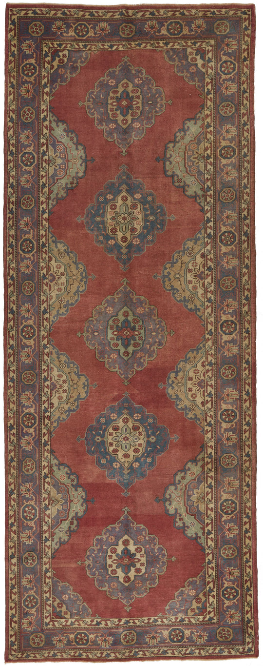 5x13 Red and Purple Turkish Tribal Runner