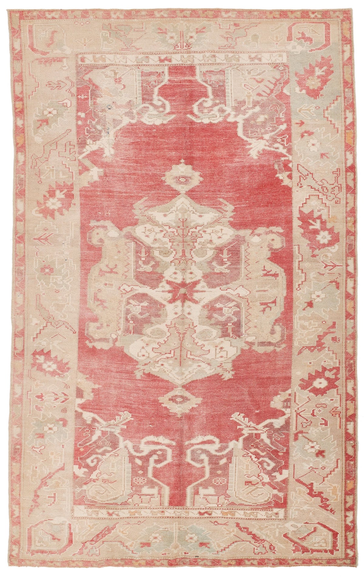 5x8 Red and Navy Turkish Tribal Rug