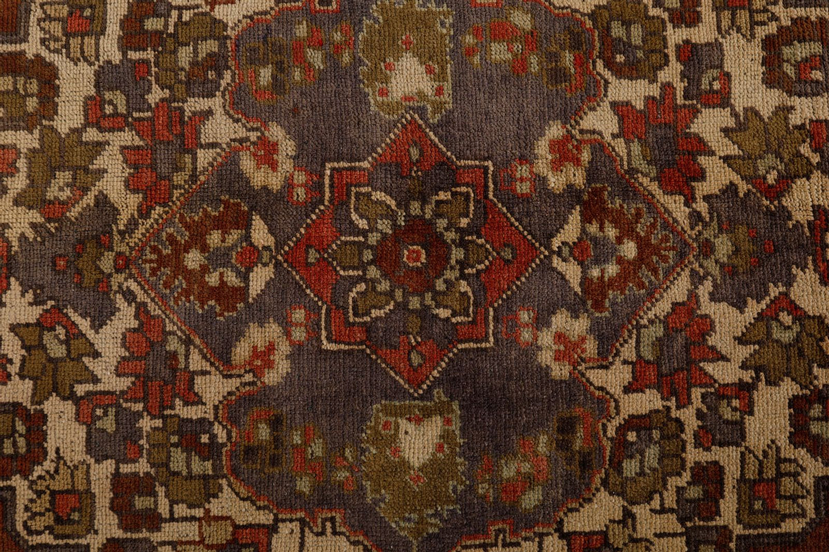 6x10 Brown and Gray Turkish Tribal Rug