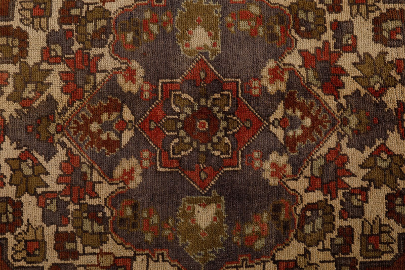 6x10 Brown and Gray Turkish Tribal Rug