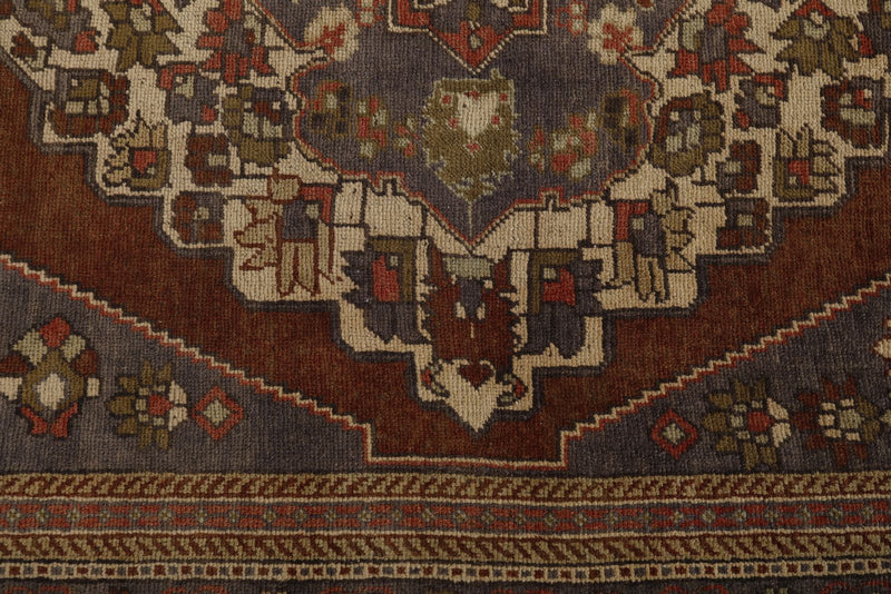 6x10 Brown and Gray Turkish Tribal Rug