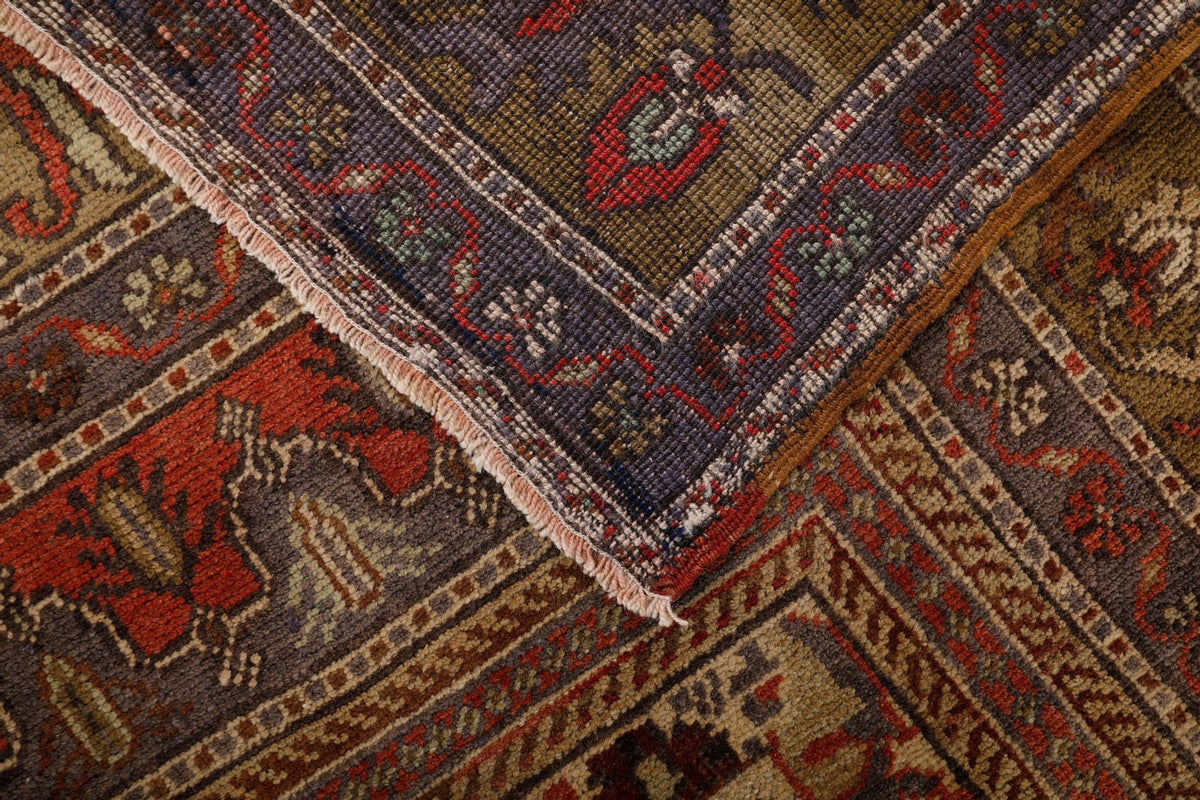 6x10 Brown and Gray Turkish Tribal Rug