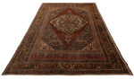 6x10 Brown and Gray Turkish Tribal Rug
