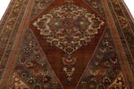 6x10 Brown and Gray Turkish Tribal Rug