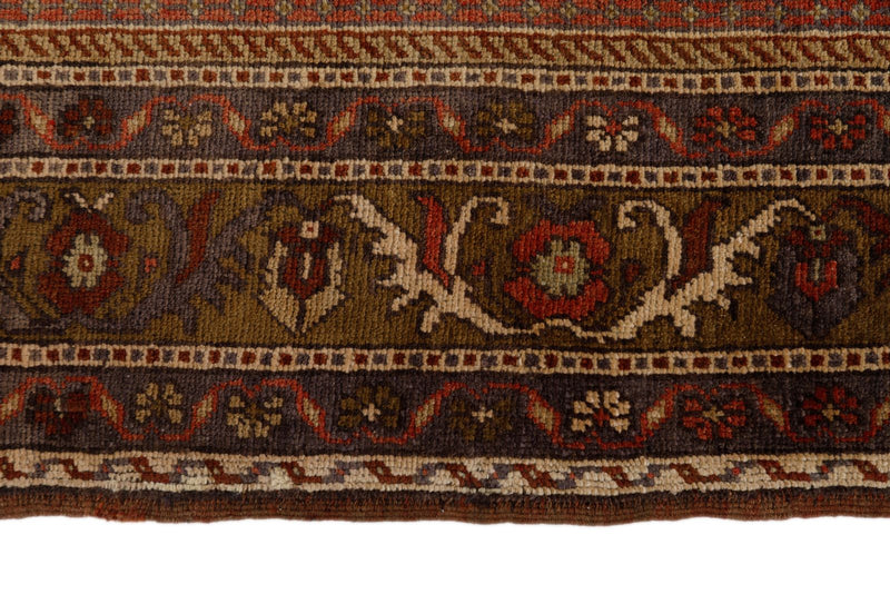 6x10 Brown and Gray Turkish Tribal Rug