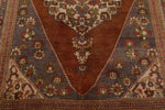 6x10 Brown and Gray Turkish Tribal Rug