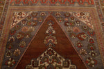 6x10 Brown and Gray Turkish Tribal Rug