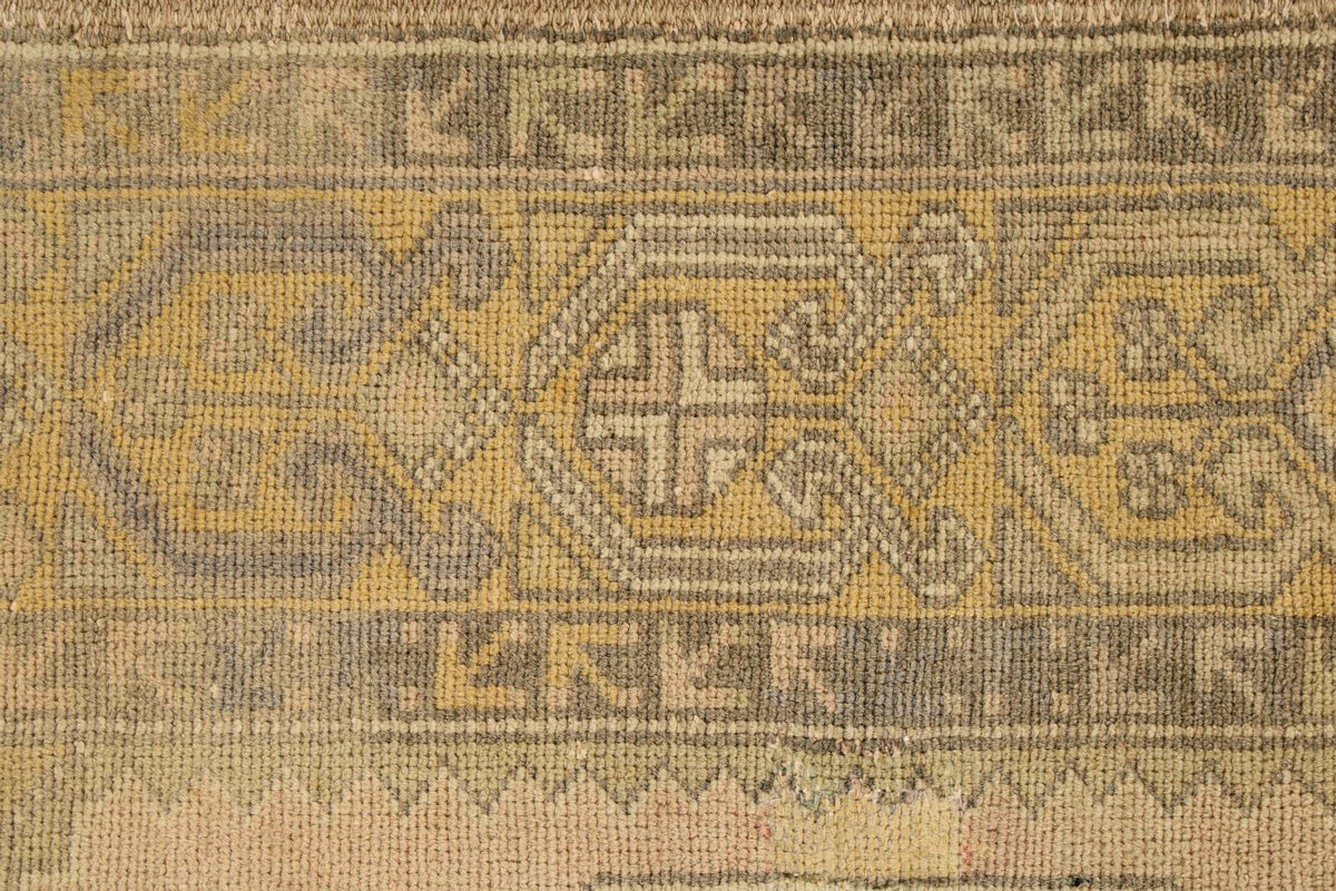 4x6 Beige and Gold Turkish Tribal Rug