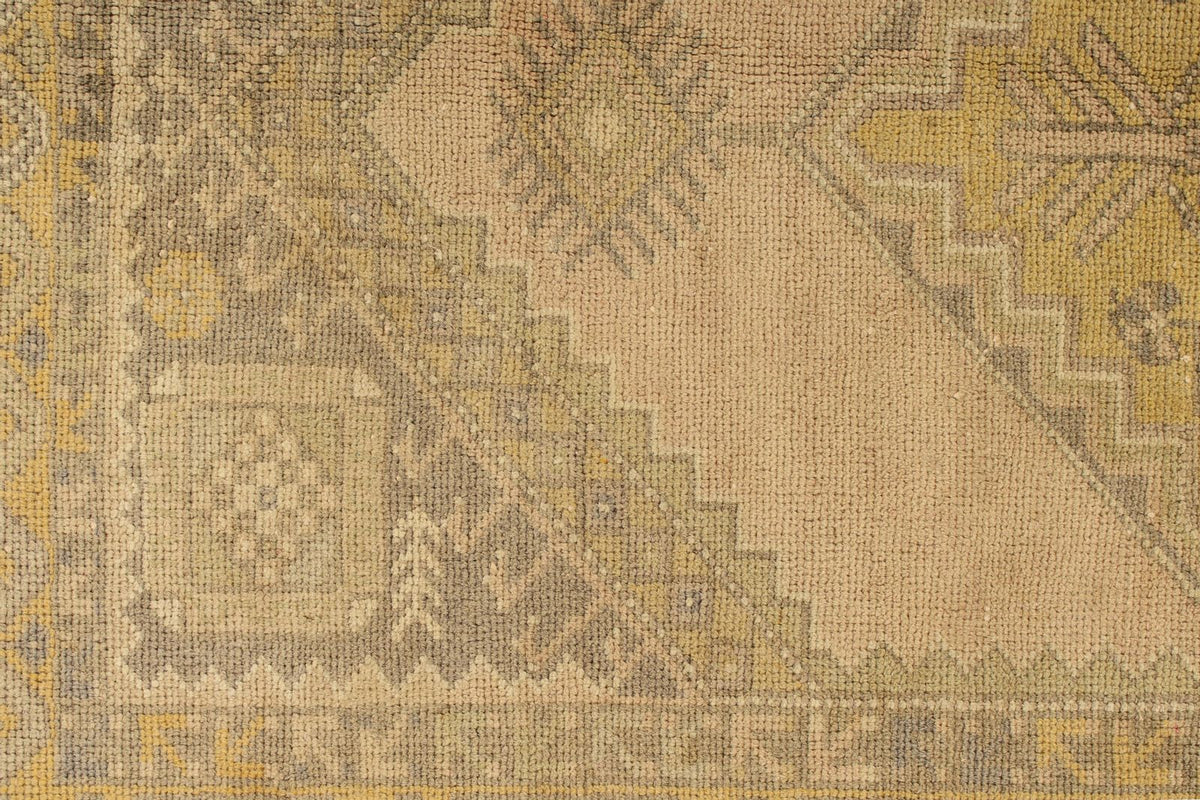 4x6 Beige and Gold Turkish Tribal Rug