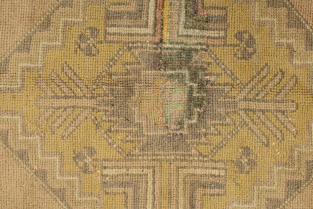 4x6 Beige and Gold Turkish Tribal Rug