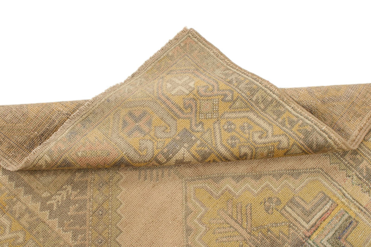 4x6 Beige and Gold Turkish Tribal Rug