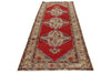 4x11 Red and Ivory Turkish Tribal Runner