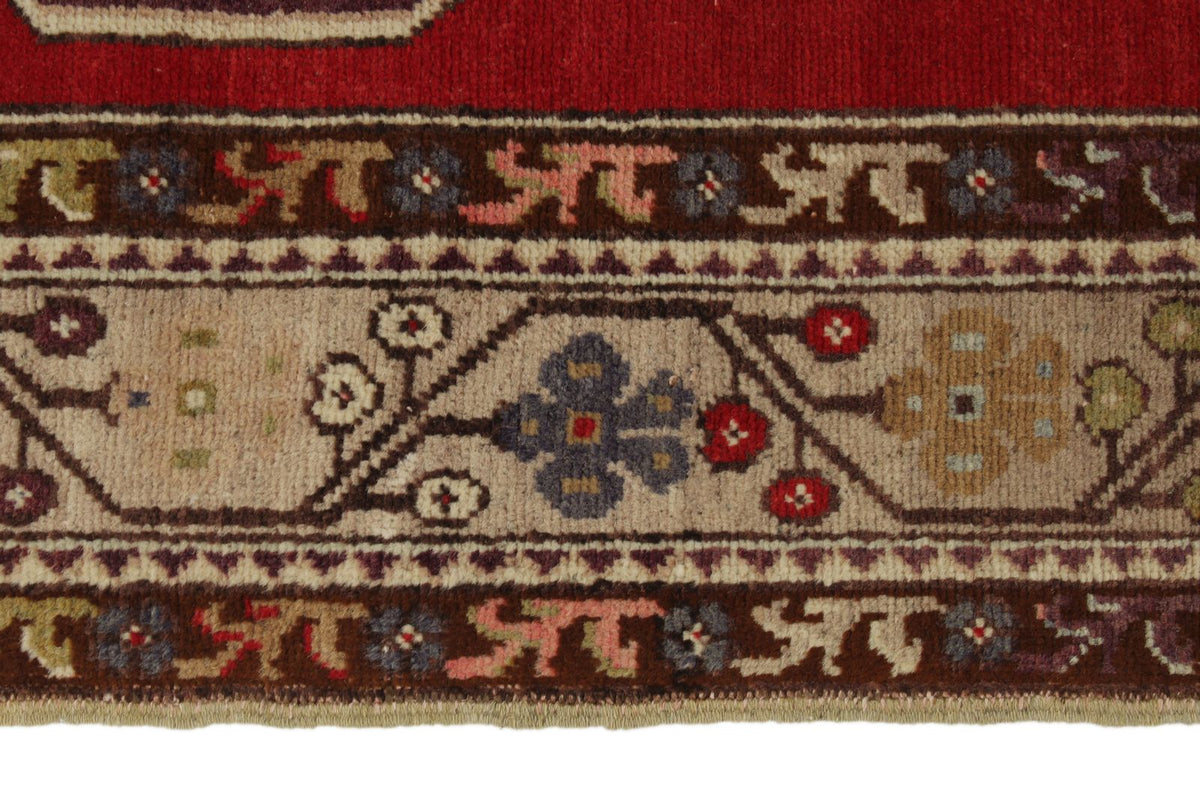 4x11 Red and Ivory Turkish Tribal Runner