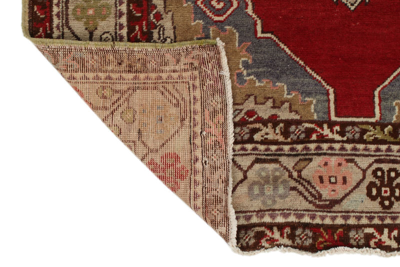4x11 Red and Ivory Turkish Tribal Runner
