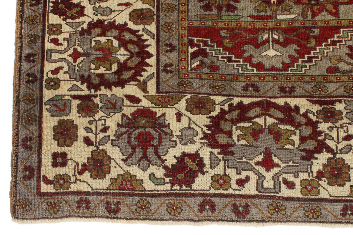 7x12 Red and Ivory Turkish Tribal Rug