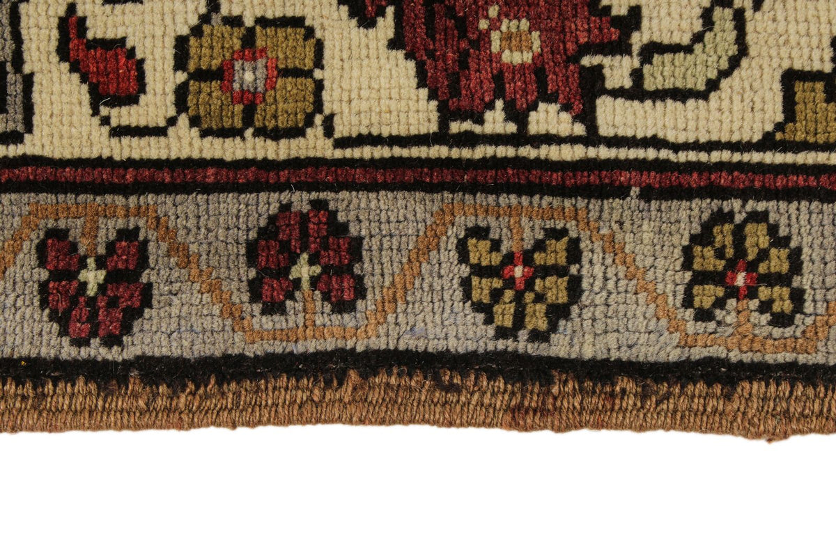 7x12 Red and Ivory Turkish Tribal Rug