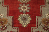 7x12 Red and Ivory Turkish Tribal Rug