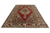 7x12 Red and Ivory Turkish Tribal Rug