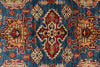 4x6 Blue and Beige Kazak Tribal Rug