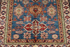 4x6 Blue and Beige Kazak Tribal Rug