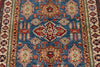 4x6 Blue and Beige Kazak Tribal Rug