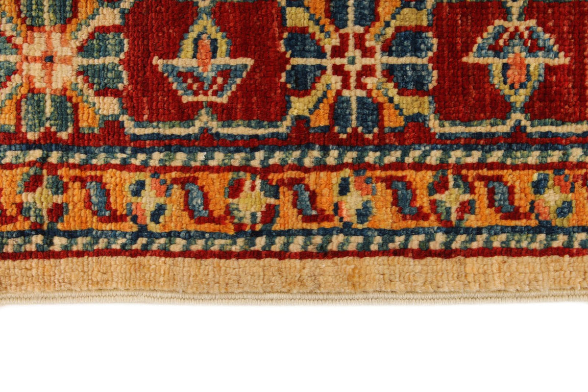 4x6 Red and Beige Kazak Tribal Rug